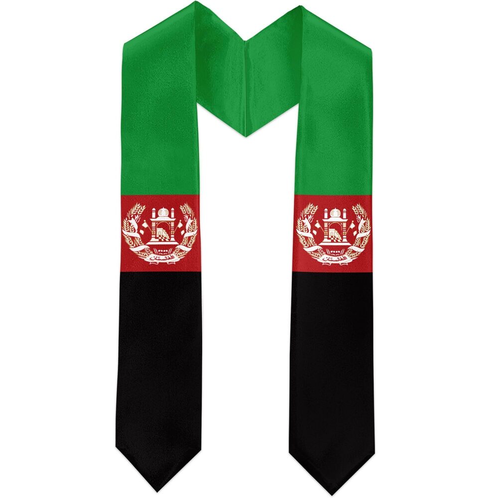 5220 Afghanistan Flag International Graduate Satin Stole Scarf